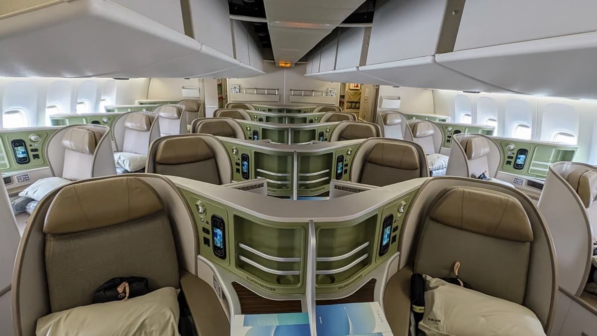 EVA Air business class cabin