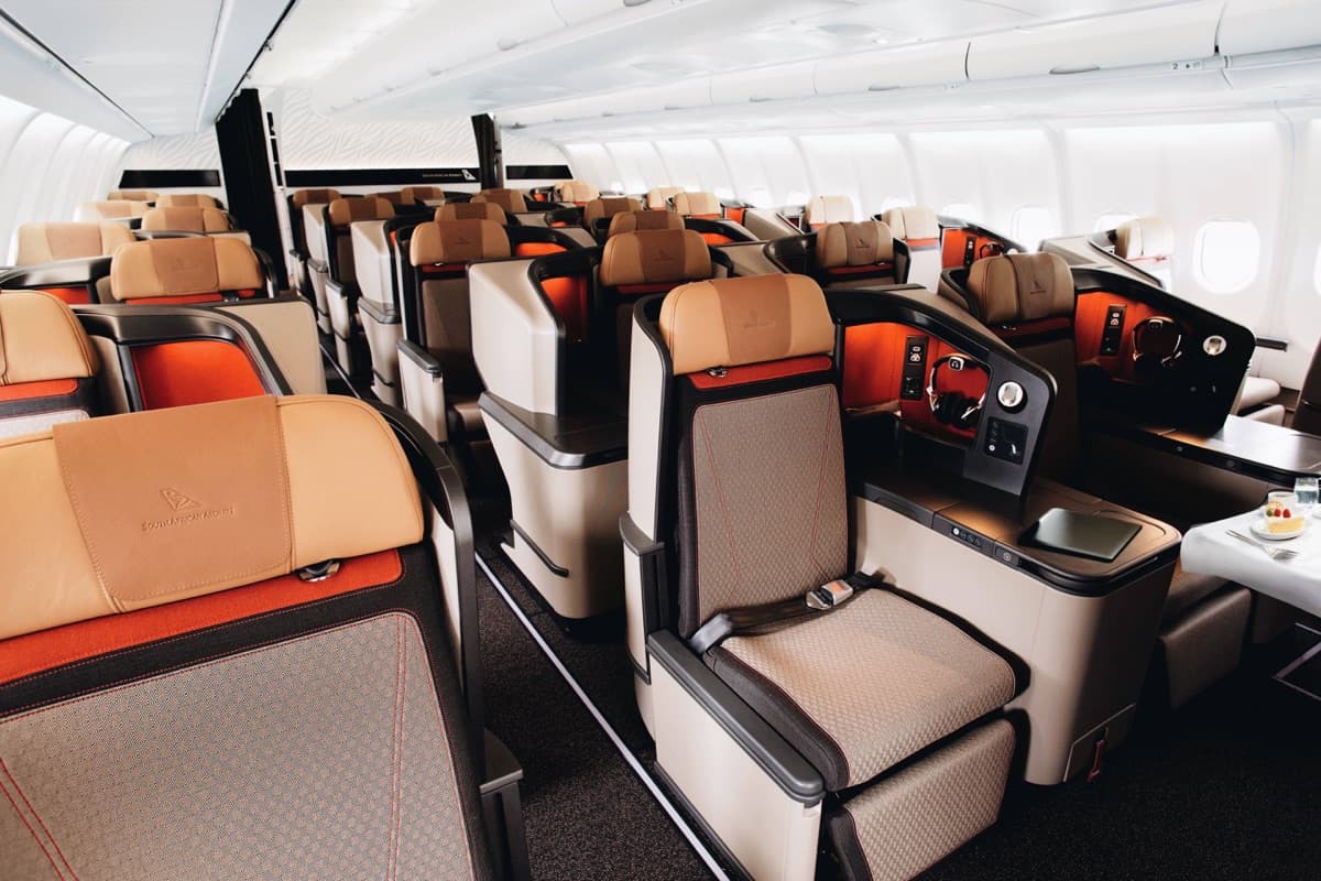 South African Airways business class cabin