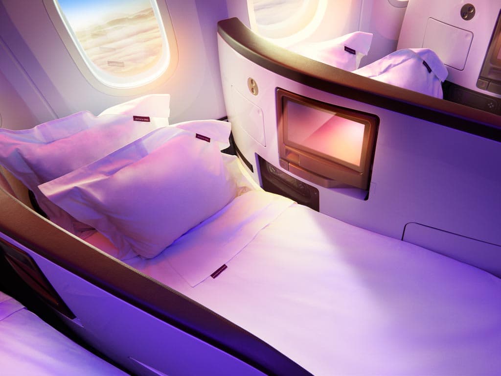 Virgin Atlantic business class cabin